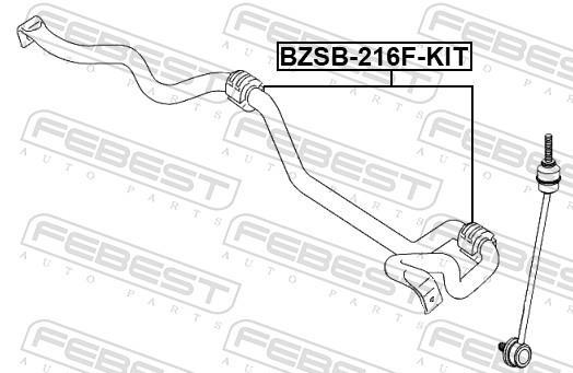 Suspension, stabilisateur FEBEST BZSB-216F-KIT