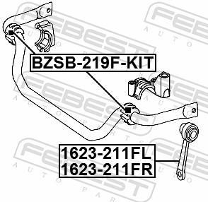 Suspension, stabilisateur FEBEST ref. BZSB-219F-KIT