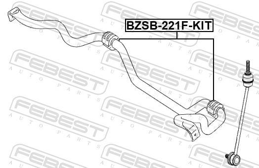 Suspension, stabilisateur FEBEST ref. BZSB-221F-KIT