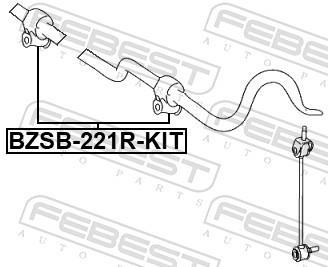 Suspension, stabilisateur FEBEST BZSB-221R-KIT