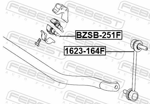 Rolamento de barra estabilizadora FEBEST ref. BZSB-251F