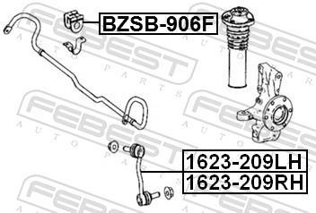 Rolamento de barra estabilizadora FEBEST ref. BZSB-906F