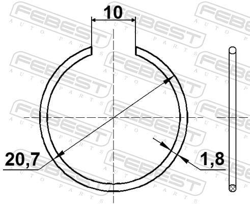 Kit d'assemblage, joint-soufflet, arbre d'entraînement FEBEST ref. CC-1-24X2-PCS5