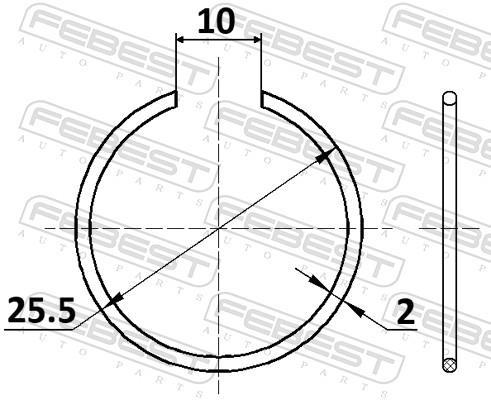 Kit d'assemblage, joint-soufflet, arbre d'entraînement FEBEST ref. CC-1-25X2