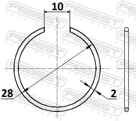 Kit d'assemblage, joint-soufflet, arbre d'entraînement FEBEST ref. CC-1-28X2