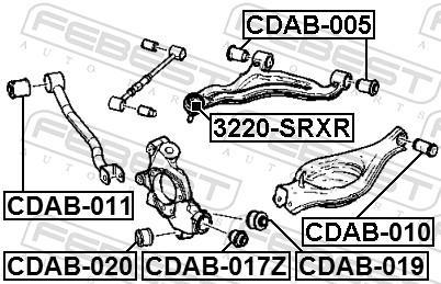 Suspensão, braço oscilante FEBEST ref. CDAB-010