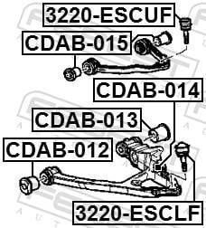 Suspensão, braço oscilante FEBEST ref. CDAB-012