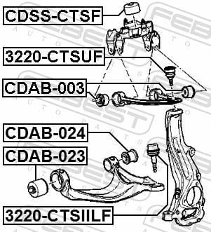 Suspensão, braço oscilante FEBEST ref. CDAB-023