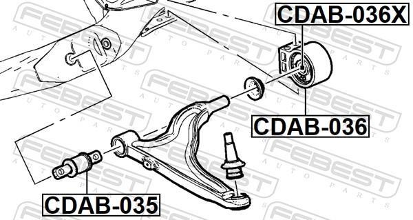 Suspensão, braço oscilante FEBEST ref. CDAB-036