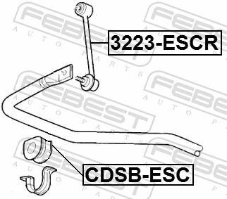 Suspension, stabilisateur FEBEST ref. CDSB-ESC