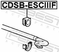 Suspension, stabilisateur FEBEST ref. CDSB-ESCIIIF