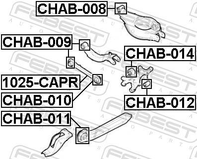 Suspensão, braço oscilante FEBEST ref. CHAB-010