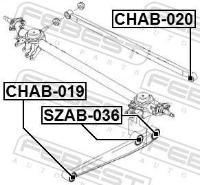 Suspensão, braço oscilante FEBEST ref. CHAB-020