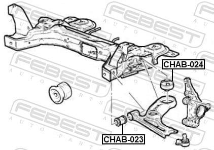 Suspensão, braço oscilante FEBEST ref. CHAB-024