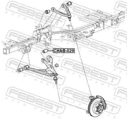 Silentblock de Suspensión FEBEST CHAB-029