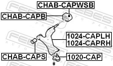 Suspensão, braço oscilante FEBEST ref. CHAB-CAPWSB