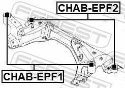 Suspensão, braço oscilante FEBEST ref. CHAB-EPF2