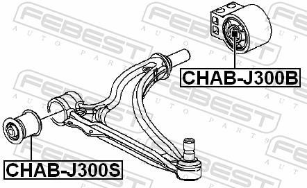 Silent bloc de suspension FEBEST CHAB-J300S
