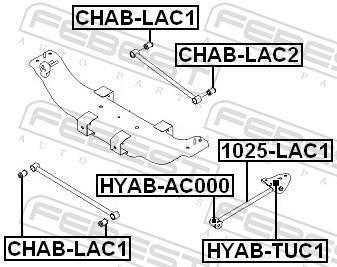 Suspensão, braço oscilante FEBEST ref. CHAB-LAC1