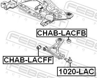 Suspensão, braço oscilante FEBEST ref. CHAB-LACFB