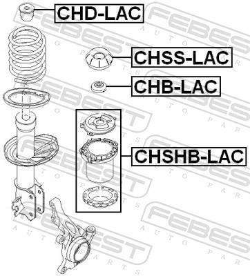 Rolamento copo de suspensão FEBEST CHB-LAC