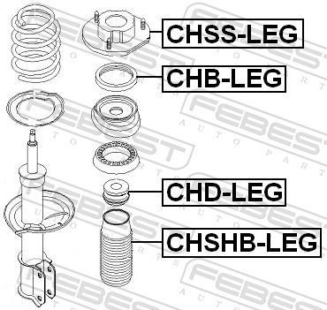 Roulement, coupelle de suspension FEBEST CHB-LEG
