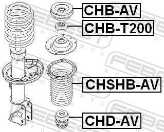 Rolamento copo de suspensão FEBEST ref. CHB-T200