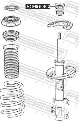 Almohadilla de tope, suspensión FEBEST ref. CHD-T300F