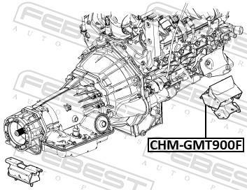 Support moteur (Silent bloc moteur) FEBEST ref. CHM-GMT900F