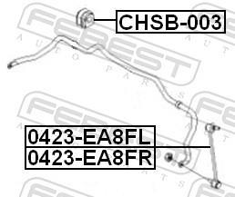 Rolamento de barra estabilizadora FEBEST ref. CHSB-003