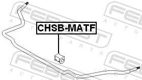 Rolamento de barra estabilizadora FEBEST ref. CHSB-MATF