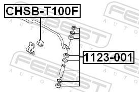 Suspension, stabilisateur FEBEST ref. CHSB-T100F