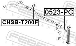 Suspension, stabilisateur FEBEST ref. CHSB-T200F