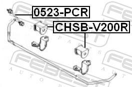 Suspension, stabilisateur FEBEST ref. CHSB-V200R