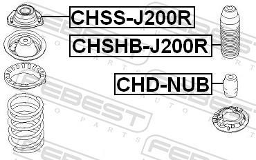 Fuelle de amortiguador FEBEST ref. CHSHB-J200R