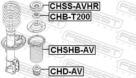 Suporte suspensão FEBEST ref. CHSS-AVHR