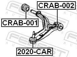 Silent bloc de suspension FEBEST ref. CRAB-001