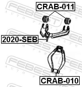 Silent bloc de suspension FEBEST CRAB-011