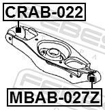 Silent bloc de suspension FEBEST CRAB-022