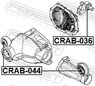 Silenciador, diferencial FEBEST ref. CRAB-036