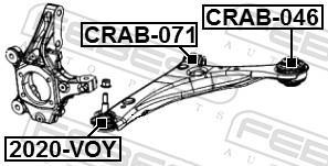 Silent bloc de suspension FEBEST ref. CRAB-046