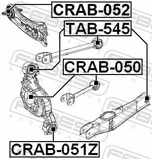 Silent bloc de suspension FEBEST ref. CRAB-051Z