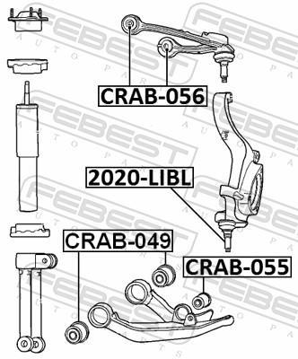 Silent bloc de suspension FEBEST ref. CRAB-056