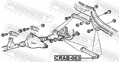 Suspensão, braço oscilante FEBEST ref. CRAB-063