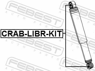 Douille, amortisseur FEBEST ref. CRAB-LIBR-KIT