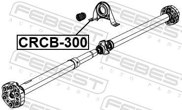 Palier, palier central d'arbre de transmission FEBEST CRCB-300
