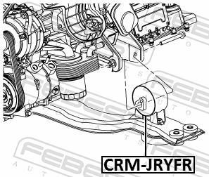 Support moteur (Silent bloc moteur) FEBEST ref. CRM-JRYFR
