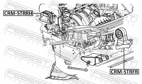Support moteur (Silent bloc moteur) FEBEST ref. CRM-STRRH