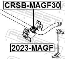 Rolamento de barra estabilizadora FEBEST ref. CRSB-MAGF30