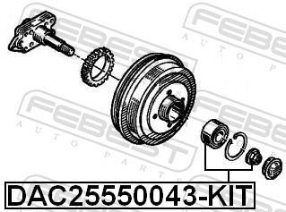 Roulement de roue FEBEST ref. DAC25550043-KIT